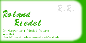 roland riedel business card